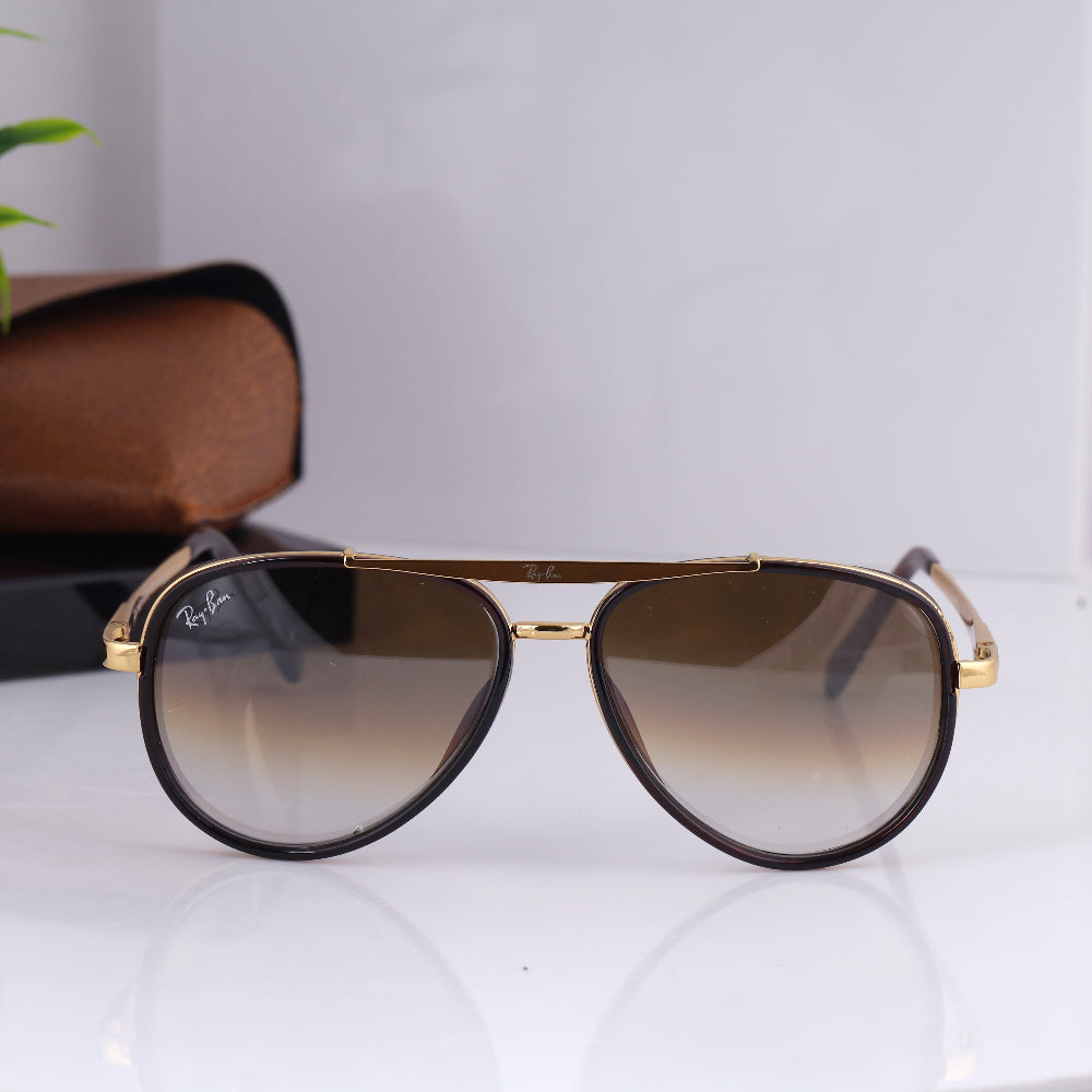 JUO INDIA Classic Square 4414 sunglasses – gold frame with brown UV 400 lens